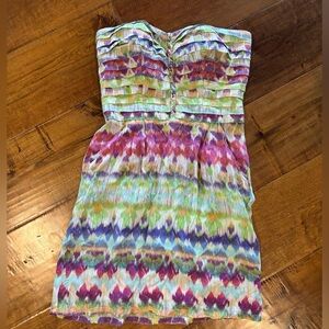 Strapless summer dress w/ pockets- size M